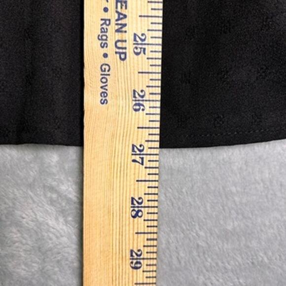 Skies Are Blue Collared Blouse Womens Medium Black Minimalist Business Casual - Picture 5 of 7